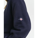Gant Colour Block Fleece In Evening Blue