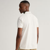 GANT Contrast Collar Pique Rugger Eggshell Polo Top Cream