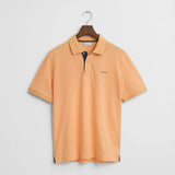 GANT Contrast Piqué Polo Shirt in Peachy Orange
