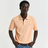 GANT Contrast Piqué Polo Shirt in Peachy Orange
