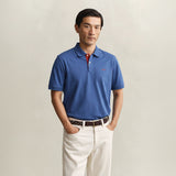 GANT Contrast Piqué Polo Shirt In Vintage Blue