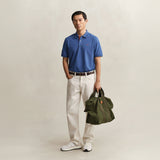 GANT Contrast Piqué Polo Shirt In Vintage Blue