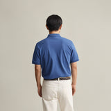 GANT Contrast Piqué Polo Shirt In Vintage Blue