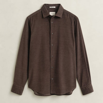 GANT Corduroy Shirt In Shadow Brown