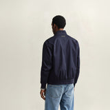 GANT Cotton Blend Regular Harrington Jacket In Evening Blue