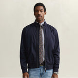 GANT Cotton Blend Regular Harrington Jacket In Evening Blue