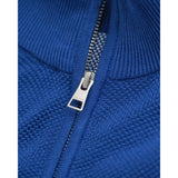 GANT Cotton Piqué Half-zip Sweater In Rich Blue