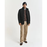 Gant Double Mid Length Jacket In Black