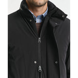 Gant Double Mid Length Jacket In Black