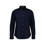 GANT Dyed Cotton Voile Shirt In Evening Blue