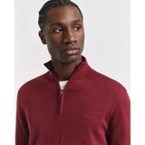 Gant Extra Fine Merino Wool Half-Zip Sweater In Plumped Red