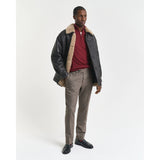 Gant Extra Fine Merino Wool Half-Zip Sweater In Plumped Red