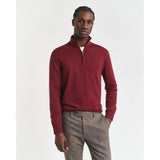 Gant Extra Fine Merino Wool Half-Zip Sweater In Plumped Red