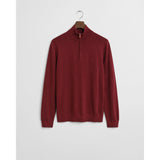 Gant Extra Fine Merino Wool Half-Zip Sweater In Plumped Red