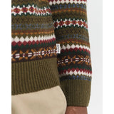 Gant Fair Isle Crew Neck Sweater In Country Green