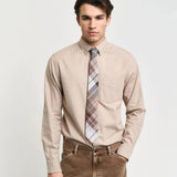 GANT Flannel Melange Shirt In Dry Sand