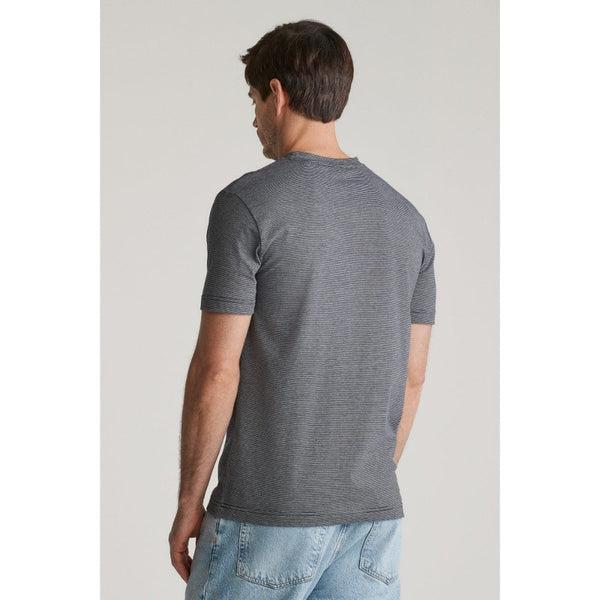 GANT Gant Small Stripe T-shirt In Evening Blue