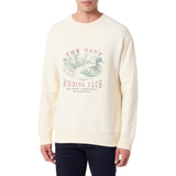 Gant Graphic Crew Neck Birding Sweatshirt In Ivory White