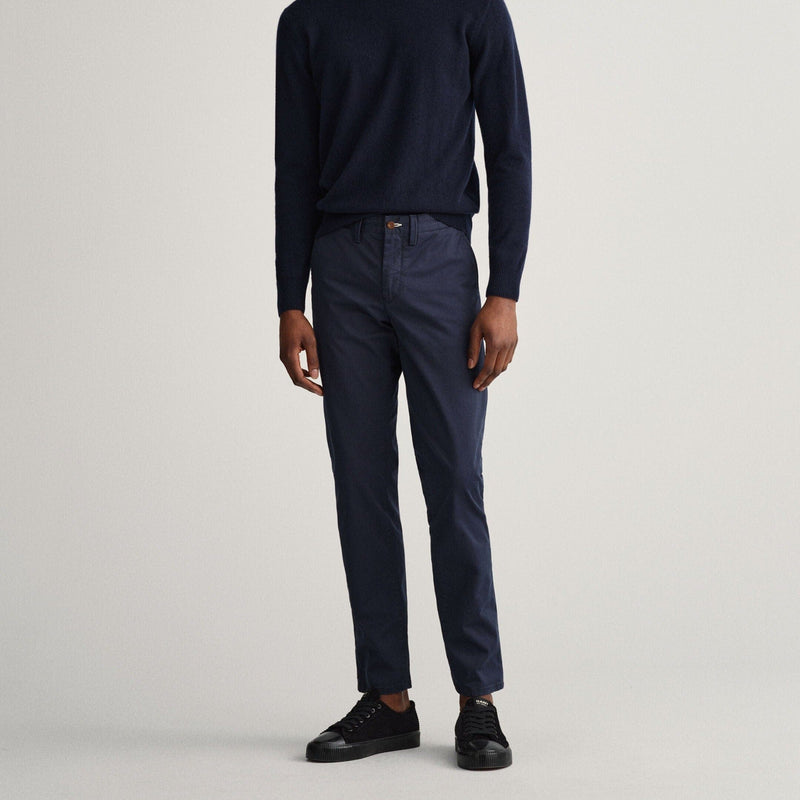 GANT Hallden Slim Fit Twill Chinos Navy