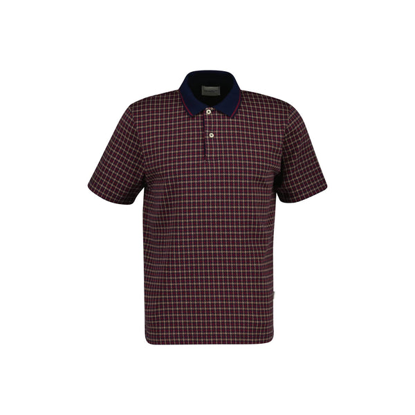 Gant Jacquard Polo In Dark Sand Melange