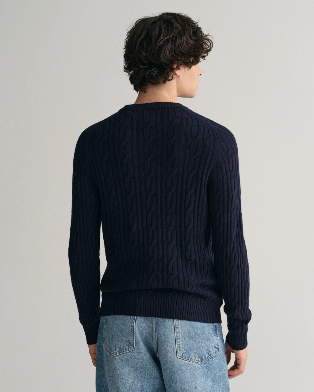 Jersey De Lana Para Hombre Gant Lambswool Crew - 100% Lana, Cuello Redondo, Manga Larga, Corte Normal
