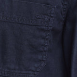 GANT Linen Blend Overshirt Regular Fit In Evening Blue
