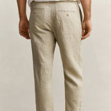 GANT Linen Pants Regular Fit In Oat Beige