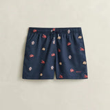 GANT Lobster Embroidered Swim Shorts In Marine