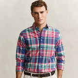 GANT Madras Regular Checked Shirt In Rose Red