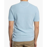 GANT Micro Textured Cotton Polo Shirt In Fresh Blue