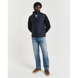 GANT Mixed Media Jacket In Evening Blue
