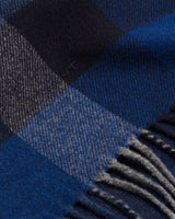 GANT Multi Check Wool Scarf in Blue