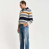 GANT Multi Striped Heavy Rugger in Cumin Beige