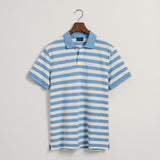 GANT Multi Striped Piqué Polo Shirt Gentle Blue