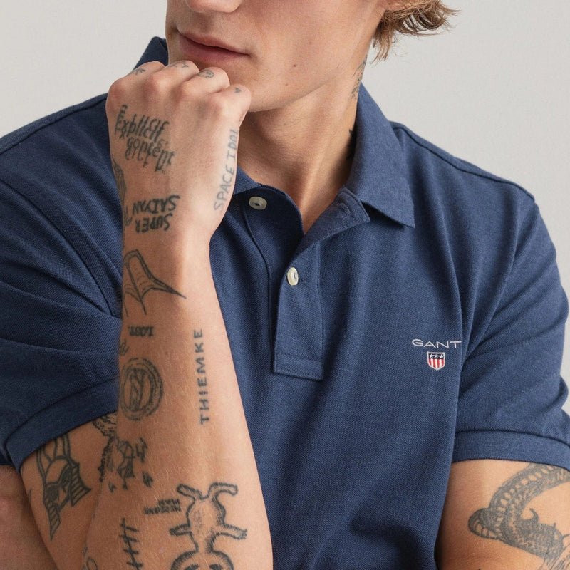 GANT Original Piqué Polo Shirt Marine Melange