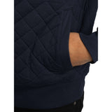 Gant Quilted Cord Collar Zip Jacket In Evening Blue