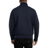Gant Quilted Cord Collar Zip Jacket In Evening Blue