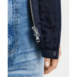 GANT Quilted Windcheater Mid-Length Jacket In Evening Blue