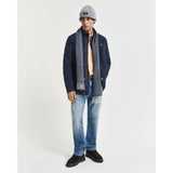 GANT Quilted Windcheater Mid-Length Jacket In Evening Blue
