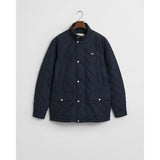 GANT Quilted Windcheater Mid-Length Jacket In Evening Blue