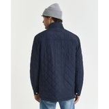 GANT Quilted Windcheater Mid-Length Jacket In Evening Blue