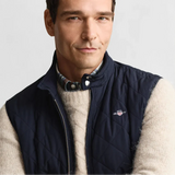 Gant Quilted Windcheater Vest Evening Blue