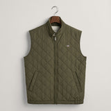 Gant Quilted Windcheater Vest in Juniper Green