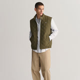 Gant Quilted Windcheater Vest in Juniper Green