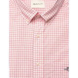 GANT Reg Classic Poplin Check Shirt In Deep Orange