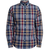 Gant Regular Classic Poplin Check Shirt In Persian Blue