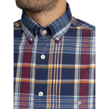 Gant Regular Classic Poplin Check Shirt In Persian Blue