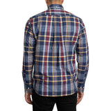 Gant Regular Classic Poplin Check Shirt In Persian Blue