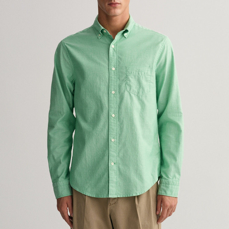 GANT Regular Fit Archive Oxford Shirt in Mid Green