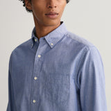 GANT Regular Fit Archive Oxford Stripe Short in College Blue